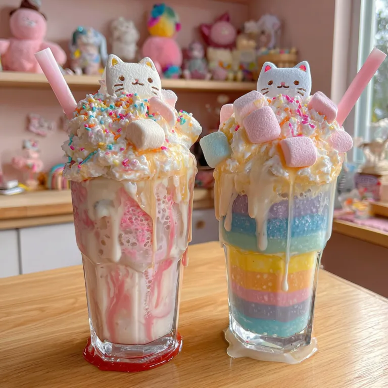 Kawaii Pastel Rainbow Milkshake