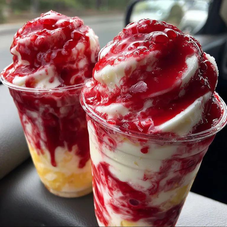 Cherry Pineapple Swirl Slush